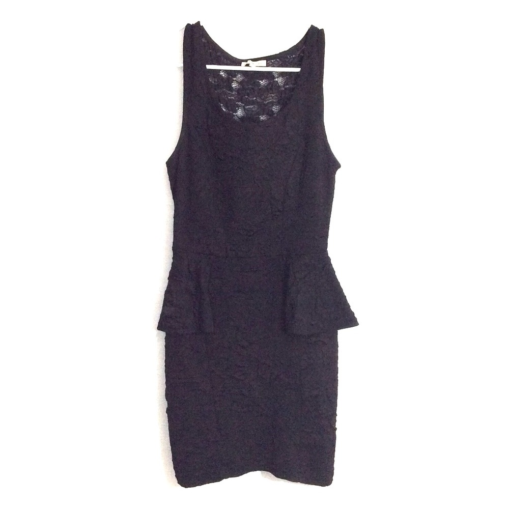 Charlotte Russe Black Lacy Rose Dress Size M